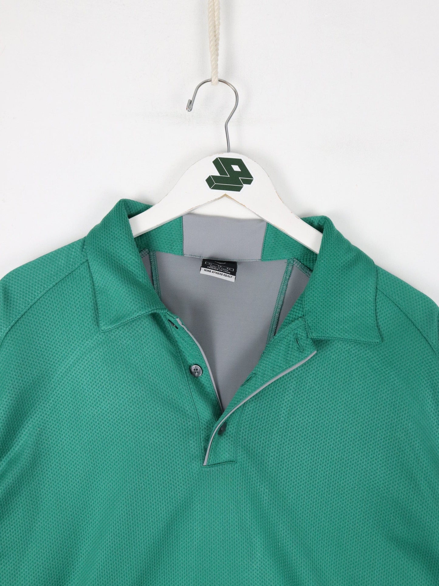 Nike Button Up Shirts Nike Golf Polo Shirt Mens XL Green Sphere React Swoosh