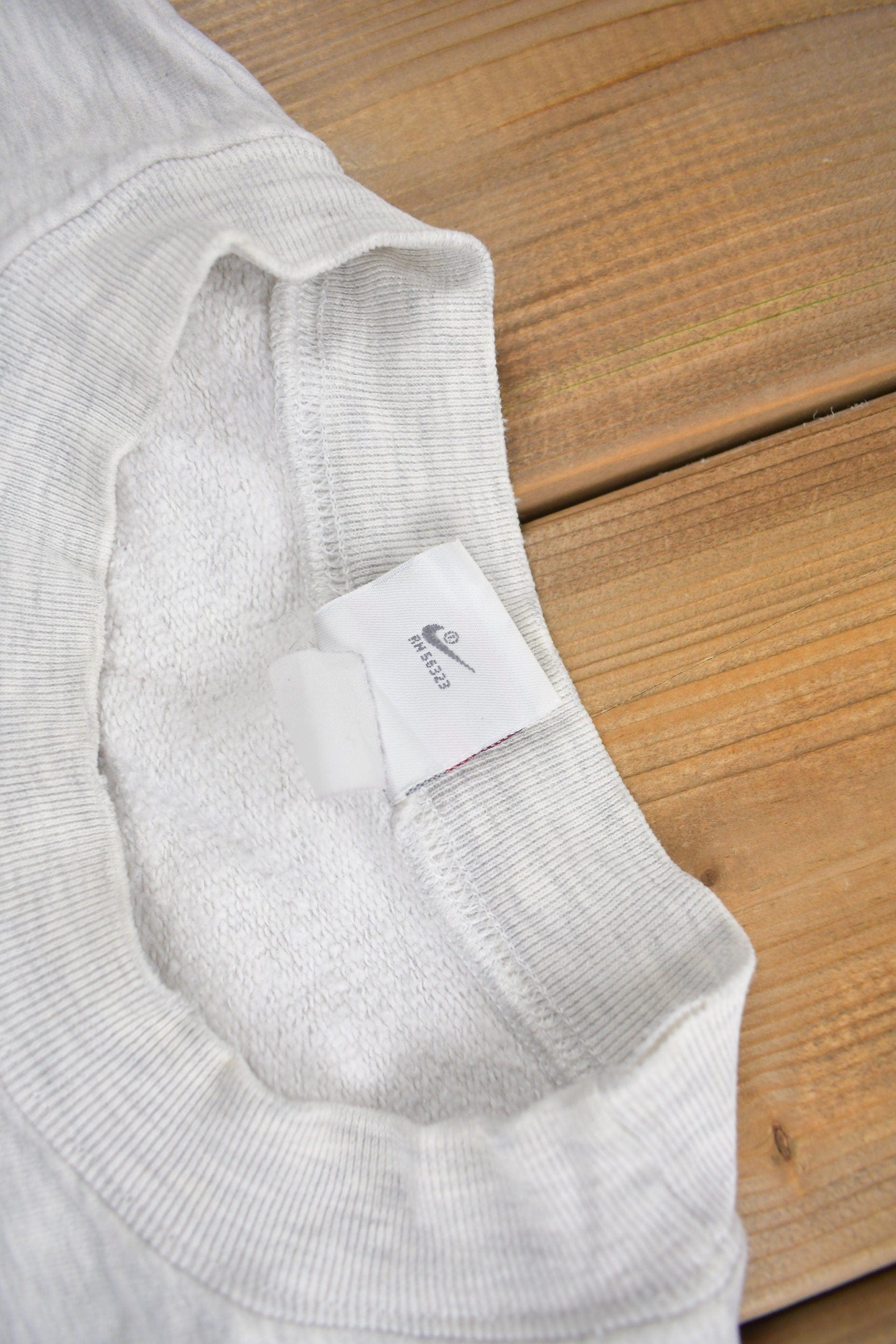 Nike Clothing > Gender Neutral Adult Clothing > Hoodies & Sweatshirts > Sweatshirts Vintage 1980s Nike Mini Logo Boxy Crewneck Sweatshirt / Vintage Nike / Sportswear / Streetwear / Nike Grey Tag / Made In USA