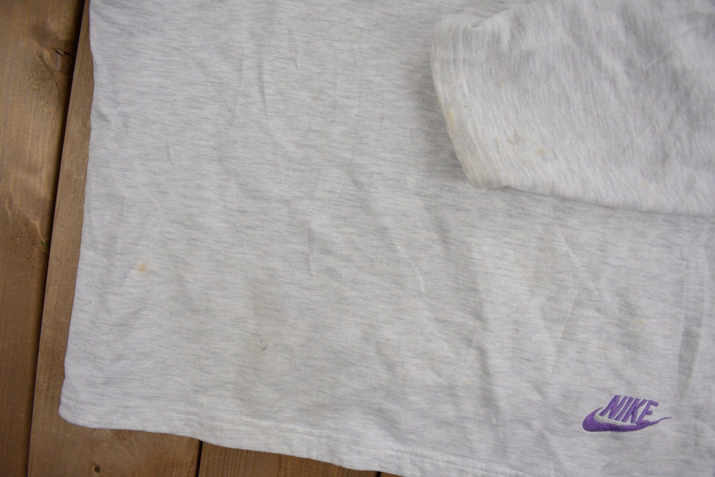 Nike Clothing > Gender Neutral Adult Clothing > Hoodies & Sweatshirts > Sweatshirts Vintage 1980s Nike Mini Logo Boxy Crewneck Sweatshirt / Vintage Nike / Sportswear / Streetwear / Nike Grey Tag / Made In USA