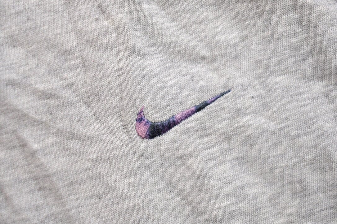 Nike Clothing > Gender Neutral Adult Clothing > Hoodies & Sweatshirts > Sweatshirts Vintage 1990s Nike Embroidered Mini Swoosh Crewneck Sweatshirt Men's XL