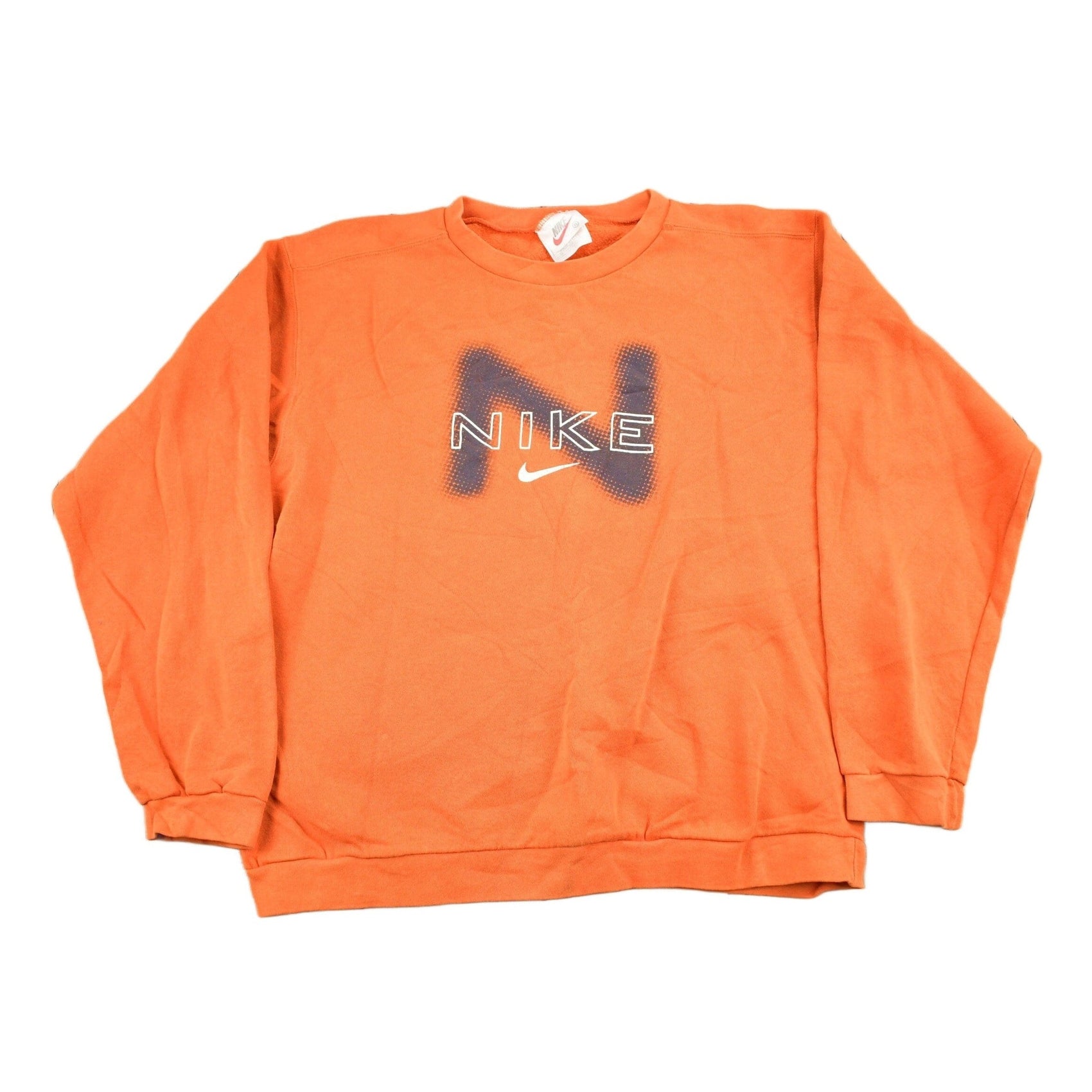 Nike Clothing > Gender Neutral Adult Clothing > Hoodies & Sweatshirts > Sweatshirts Vintage 1990s Nike White Tag Crewneck Sweatshirt Youth XL