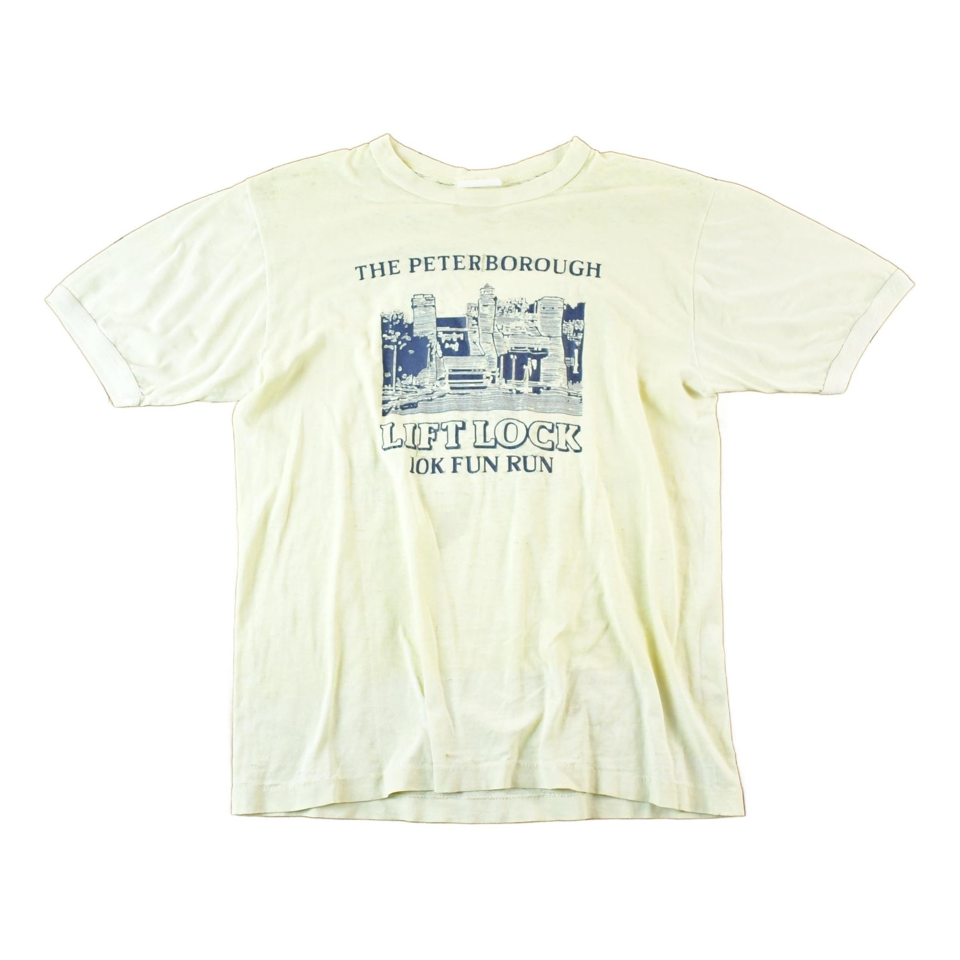 Nike Clothing > Gender Neutral Adult Clothing > Tops & Tees > T Shirts Vintage 1980s The Peterborough Lift Lock Run Souvenir T-Shirt Mens S