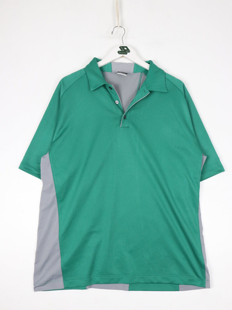 Nike Golf Polo Shirt Mens XL Green Sphere React Swoosh from propervintagecanada