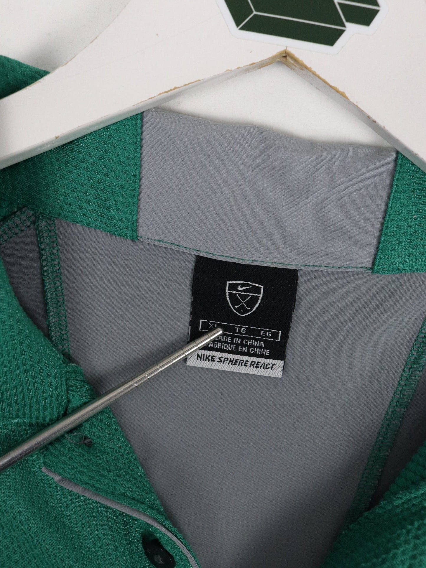 Nike Golf Polo Shirt Mens XL Green Sphere React Swoosh from propervintagecanada