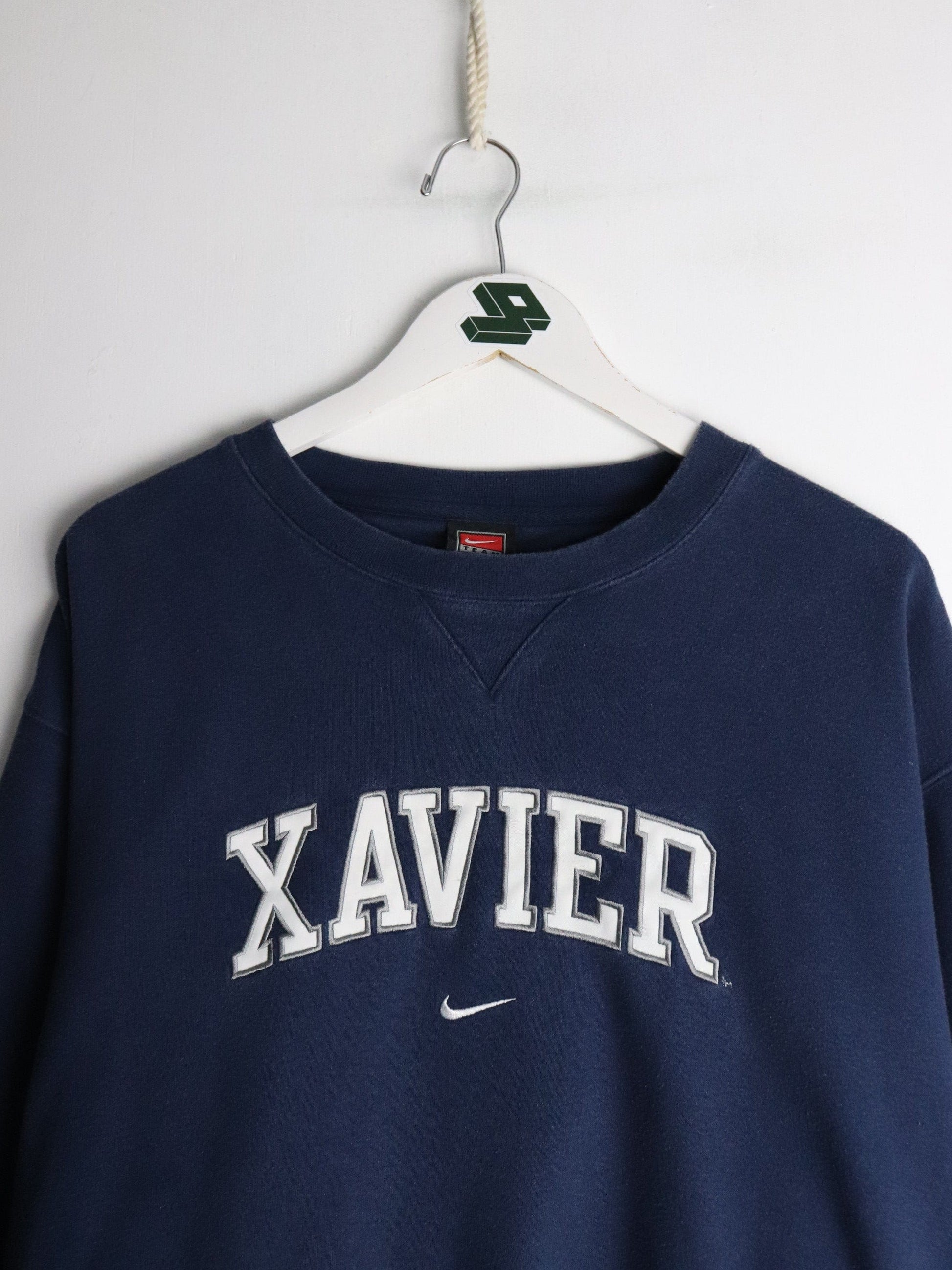 Nike Sweatshirts & Hoodies Vintage Xavier University Sweatshirt Mens Large Blue Nike Swoosh