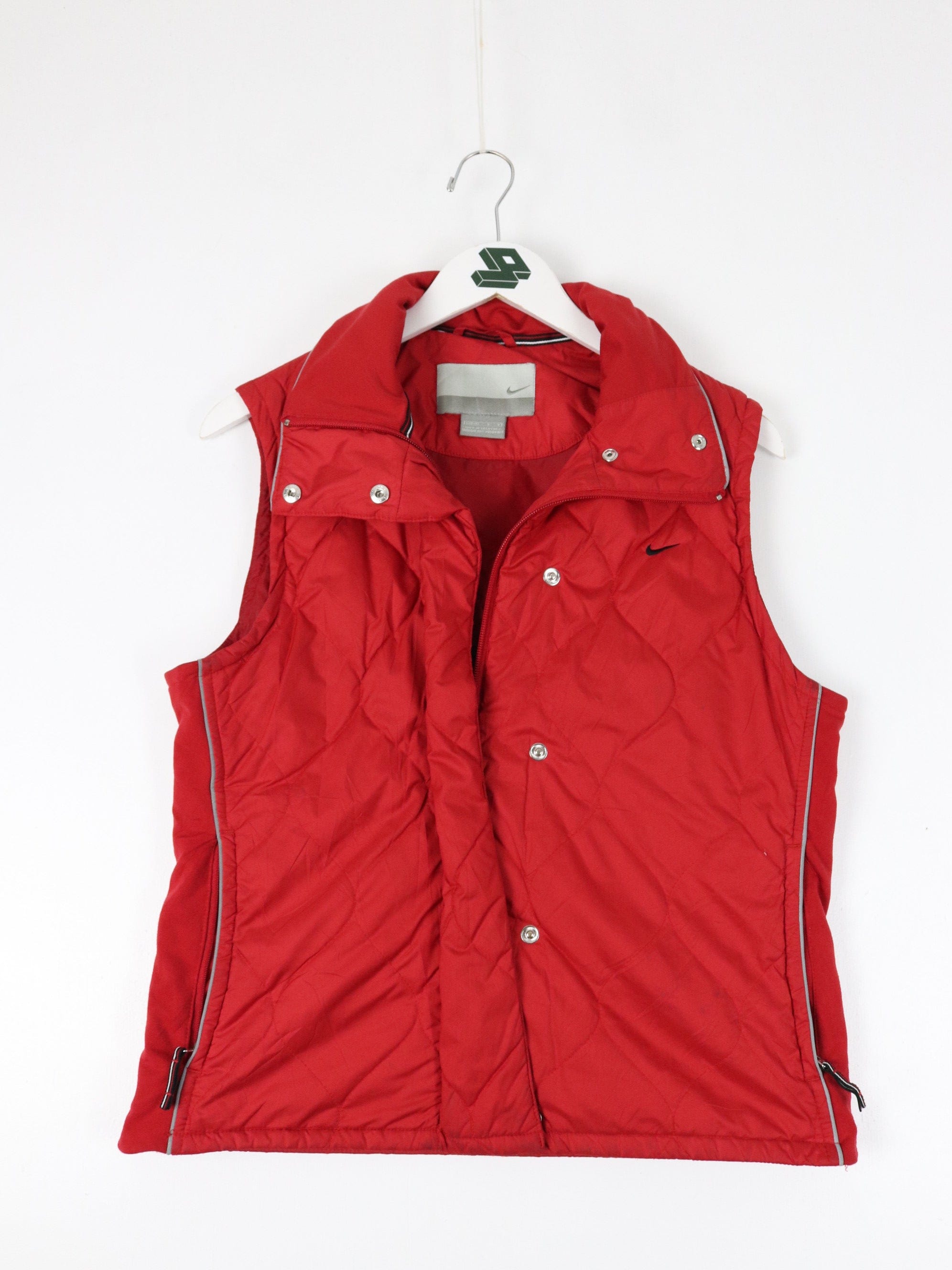 Vintage Nike Vest Womens Large Red Swoosh Jacket Windbreaker