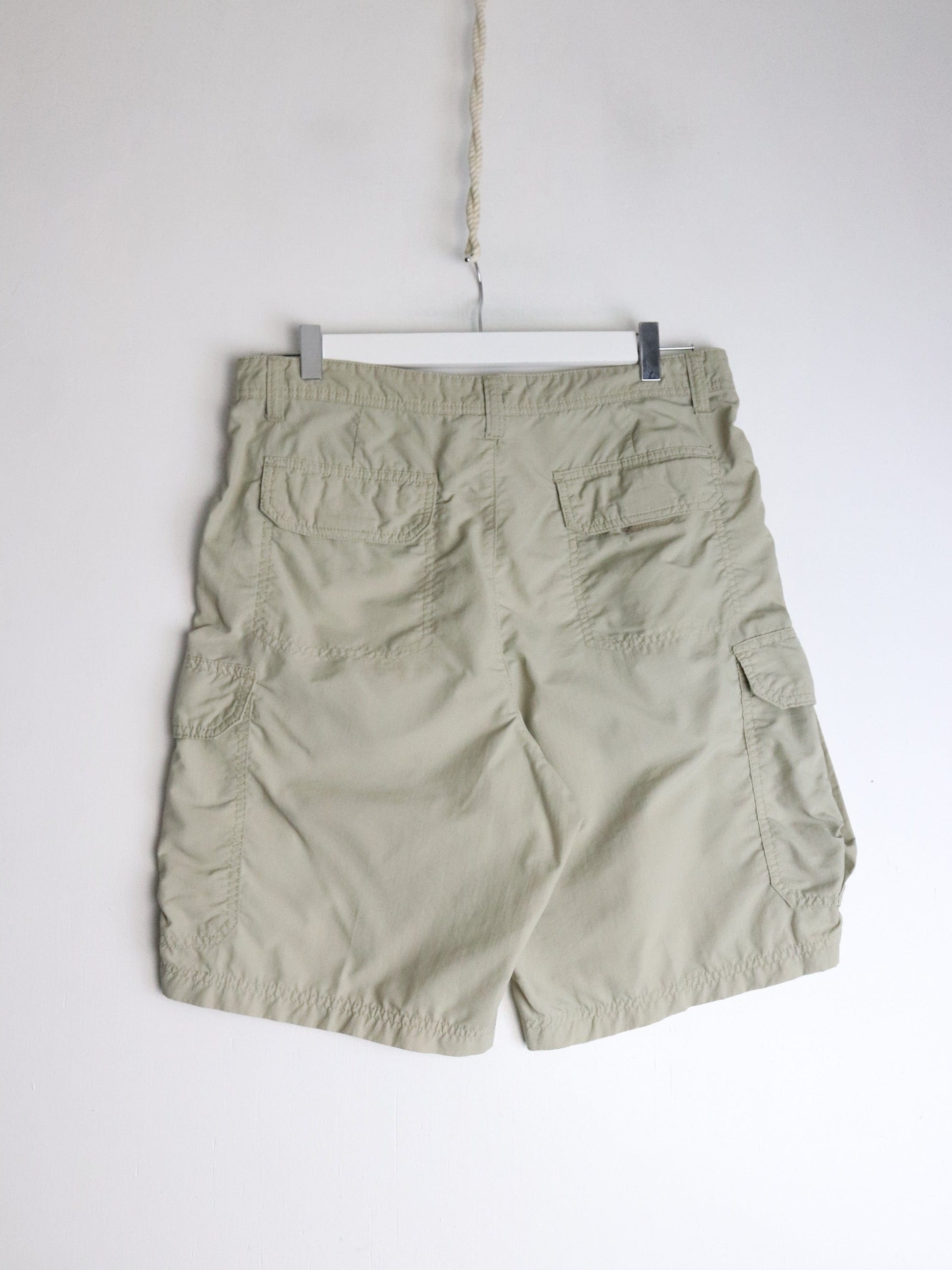 Nylon Cargo Shorts Mens 32 Beige from propervintagecanada