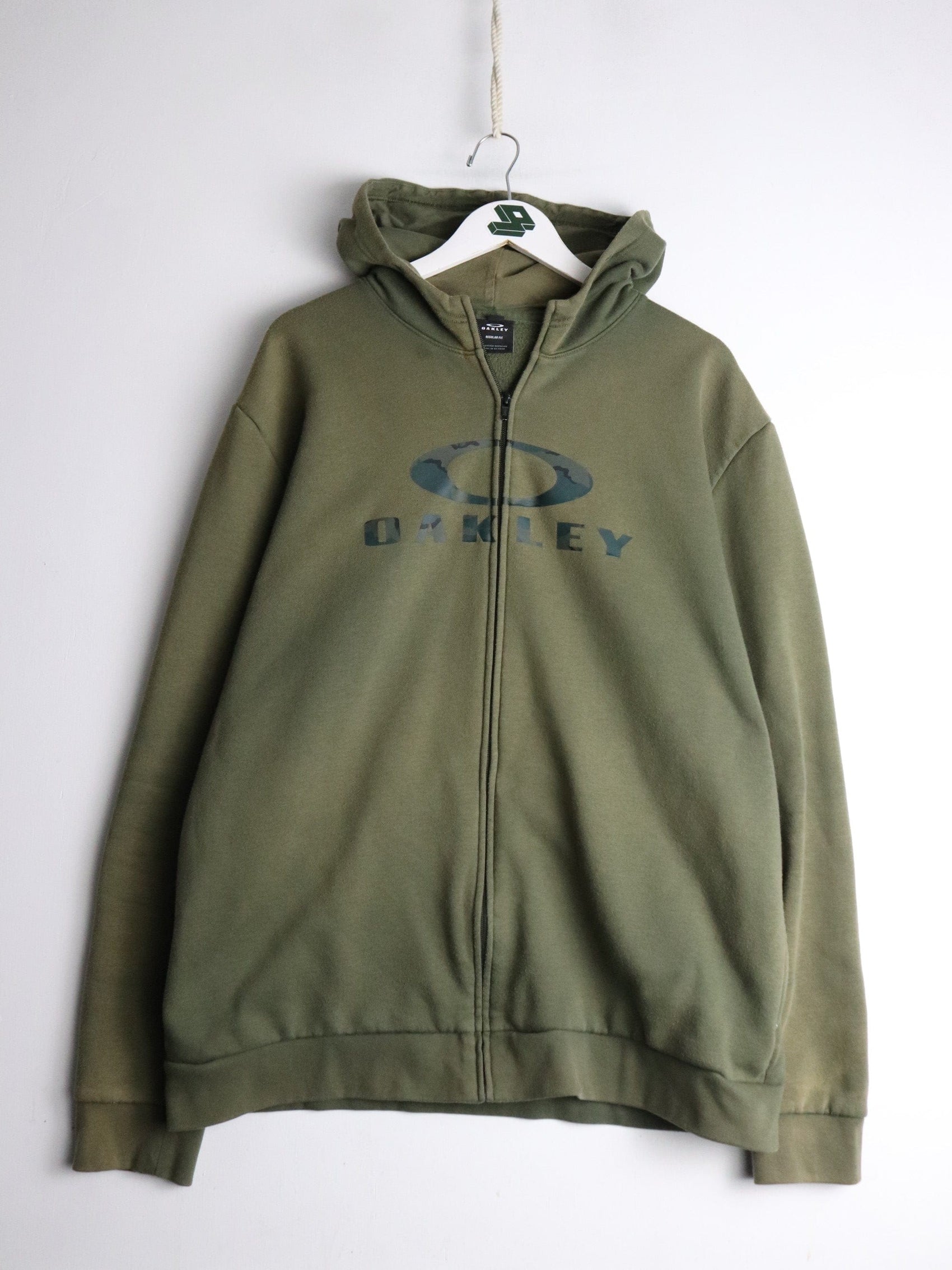 Oakley Sweatshirt Mens 2XL Green Full Zip Hoodie from propervintagecanada