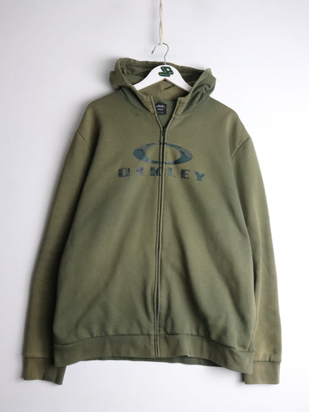 トップス OAKLEY 00s GREEN TECH ZIP HOODIE Y2K Vintage Y2K Skate Grunge Sarin AOP Skull Full Zip Up Hoodie XL