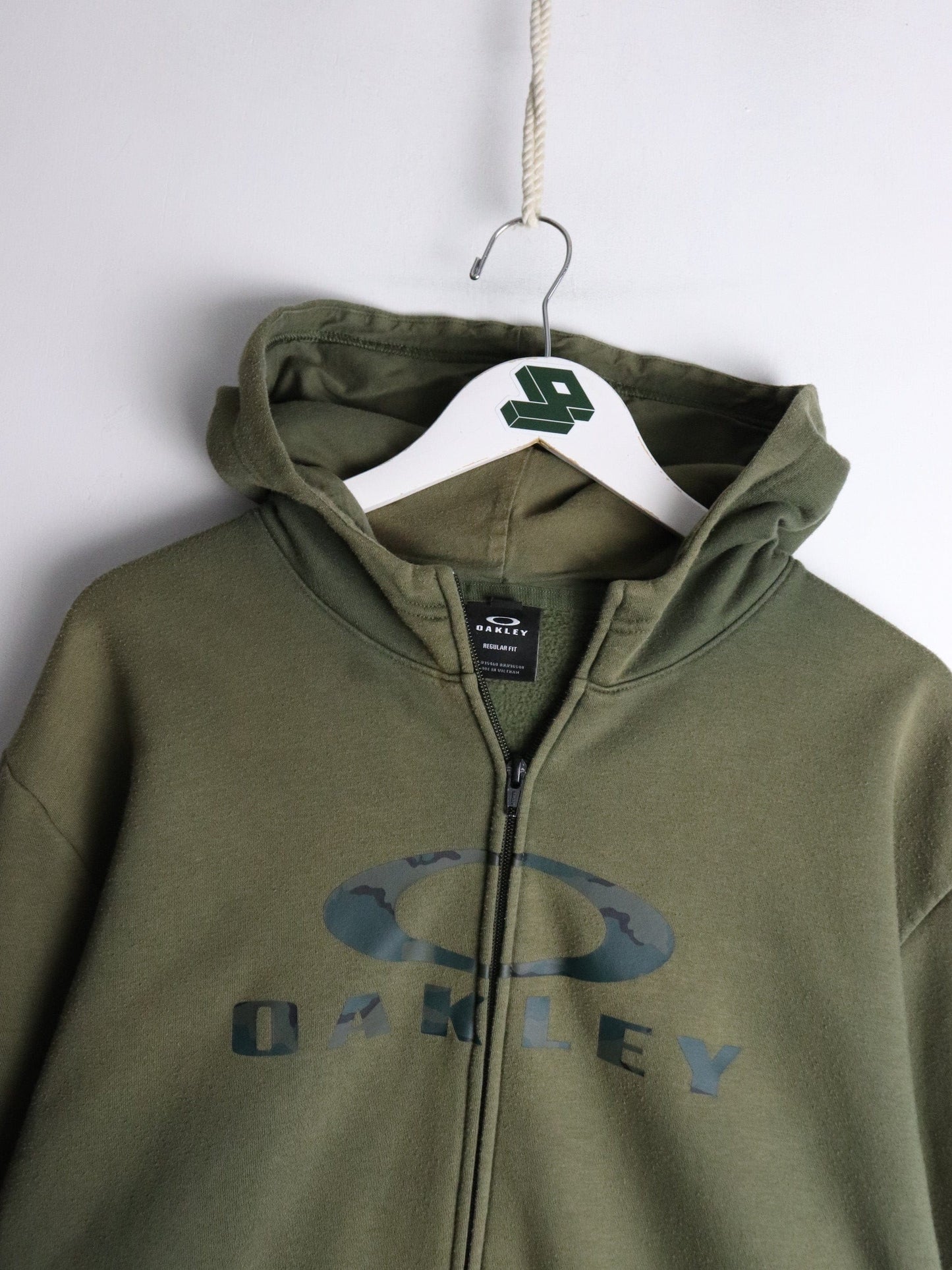 Oakley Sweatshirt Mens 2XL Green Full Zip Hoodie from propervintagecanada