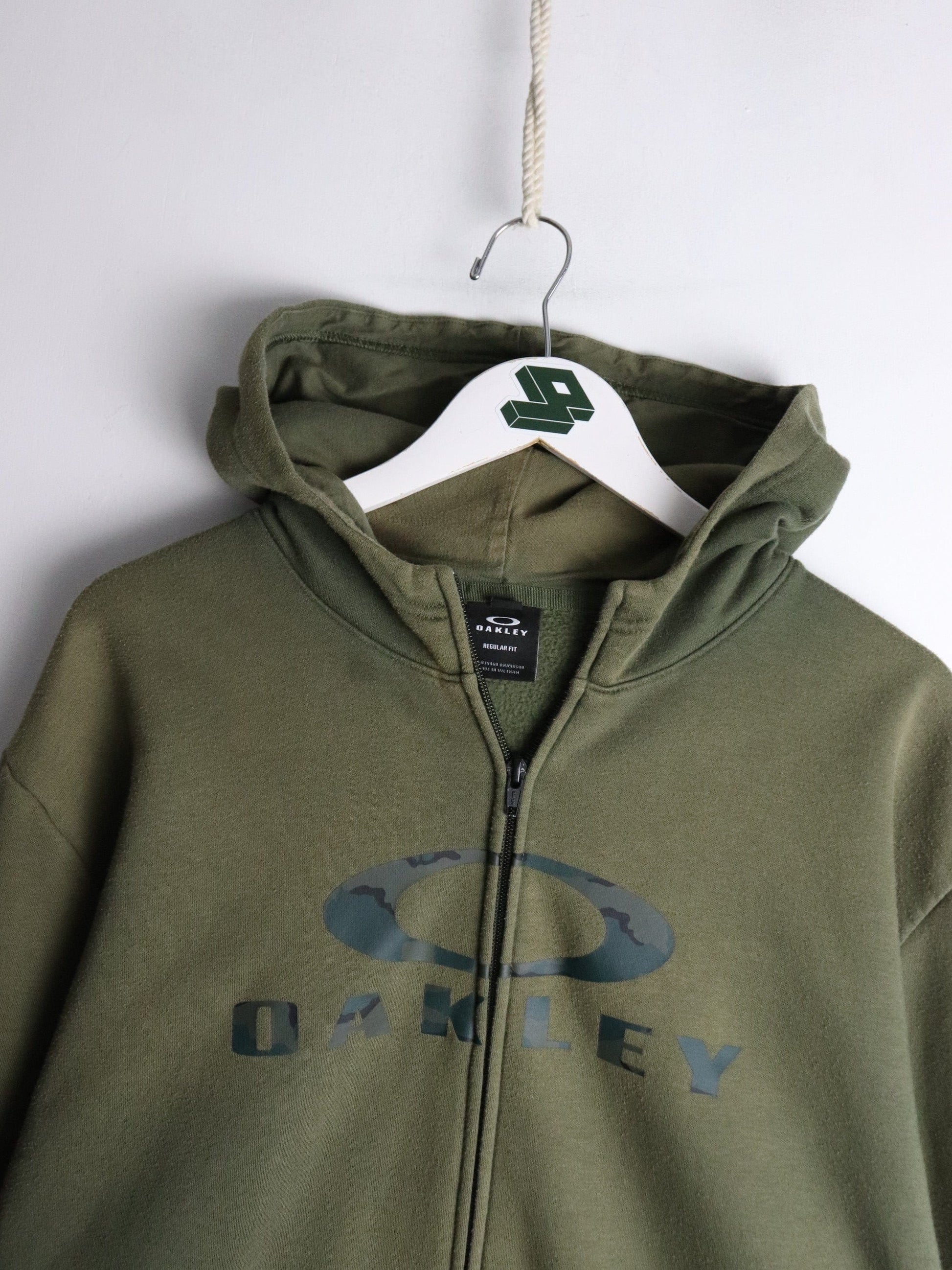 Oakley Sweatshirt Mens 2XL Green Full Zip Hoodie from propervintagecanada