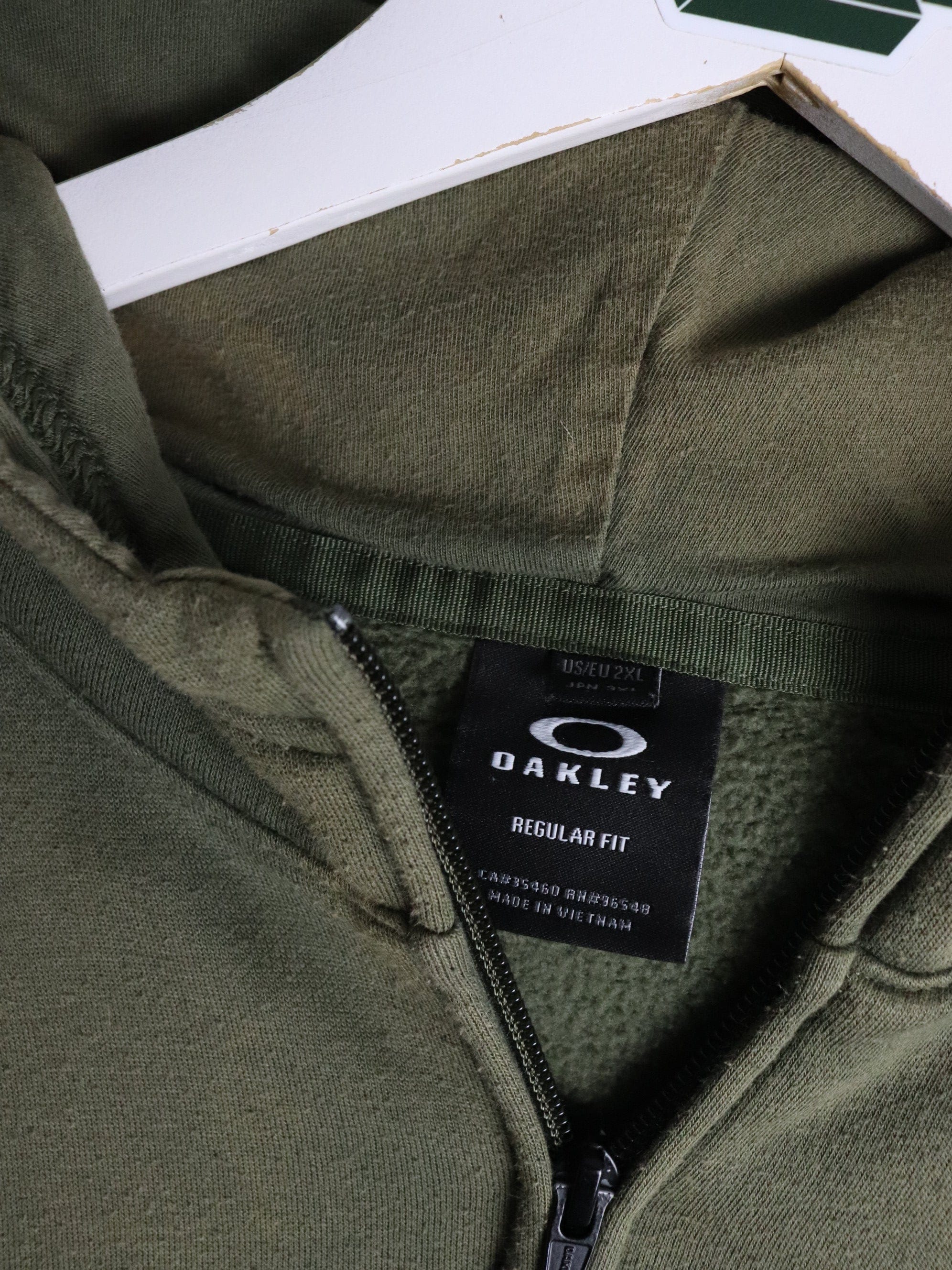 Oakley Sweatshirt Mens 2XL Green Full Zip Hoodie – Proper Vintage