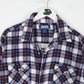 Other Button Up Shirts Blue Pine Shirt Mens XL Tall Red Blue Plaid Flannel Pearl Snap