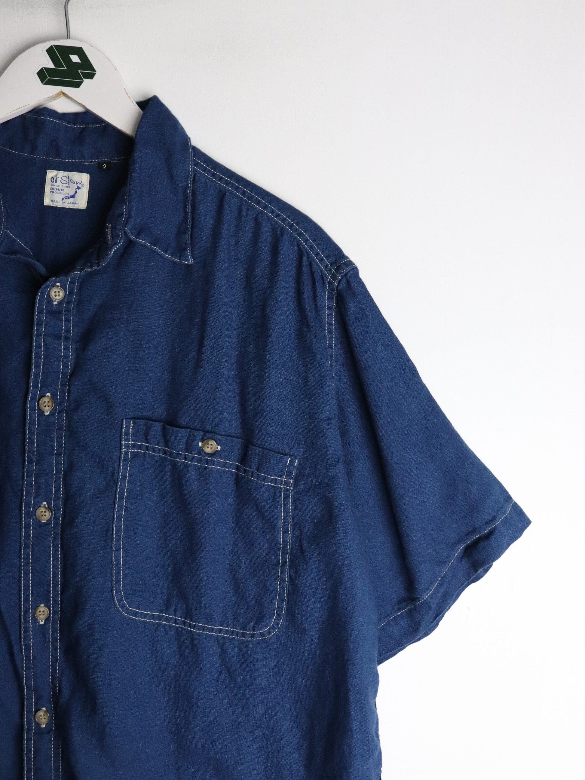 Other Button Up Shirts Orslow Linen Shirt Mens 2 Medium Blue Denim Button Up Japan