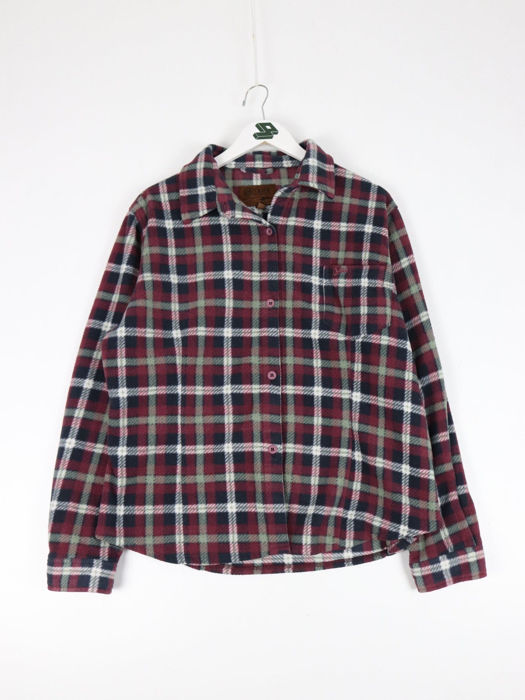 Other Button Up Shirts Outback Shirt Womens XL Pink Plaid Fleece Button Up Outdoors