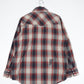 Other Button Up Shirts Plains Western Wear Shirt Mens Large Red Grey Plaid Pearl Snap