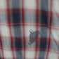 Other Button Up Shirts Plains Western Wear Shirt Mens Large Red Grey Plaid Pearl Snap