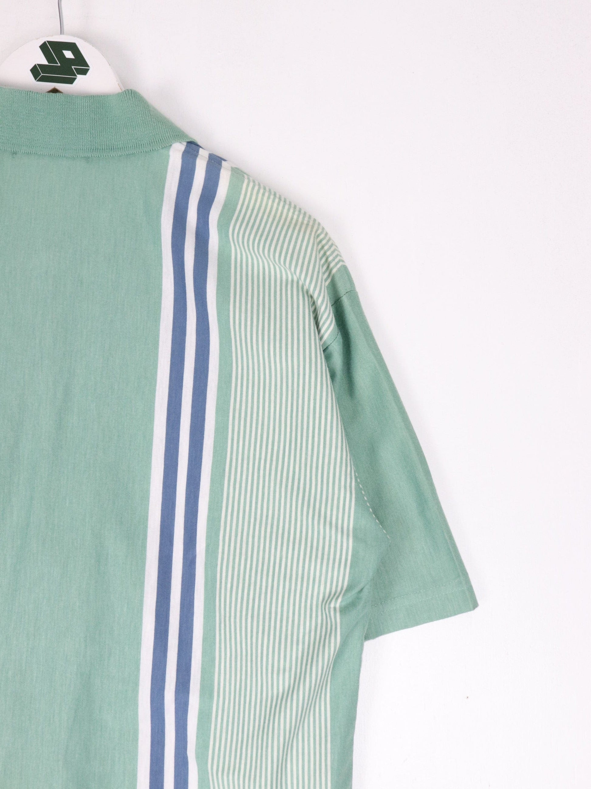 Other Button Up Shirts Vintage Bootleg Valentino Polo Shirt Mens 4 Large Green Striped