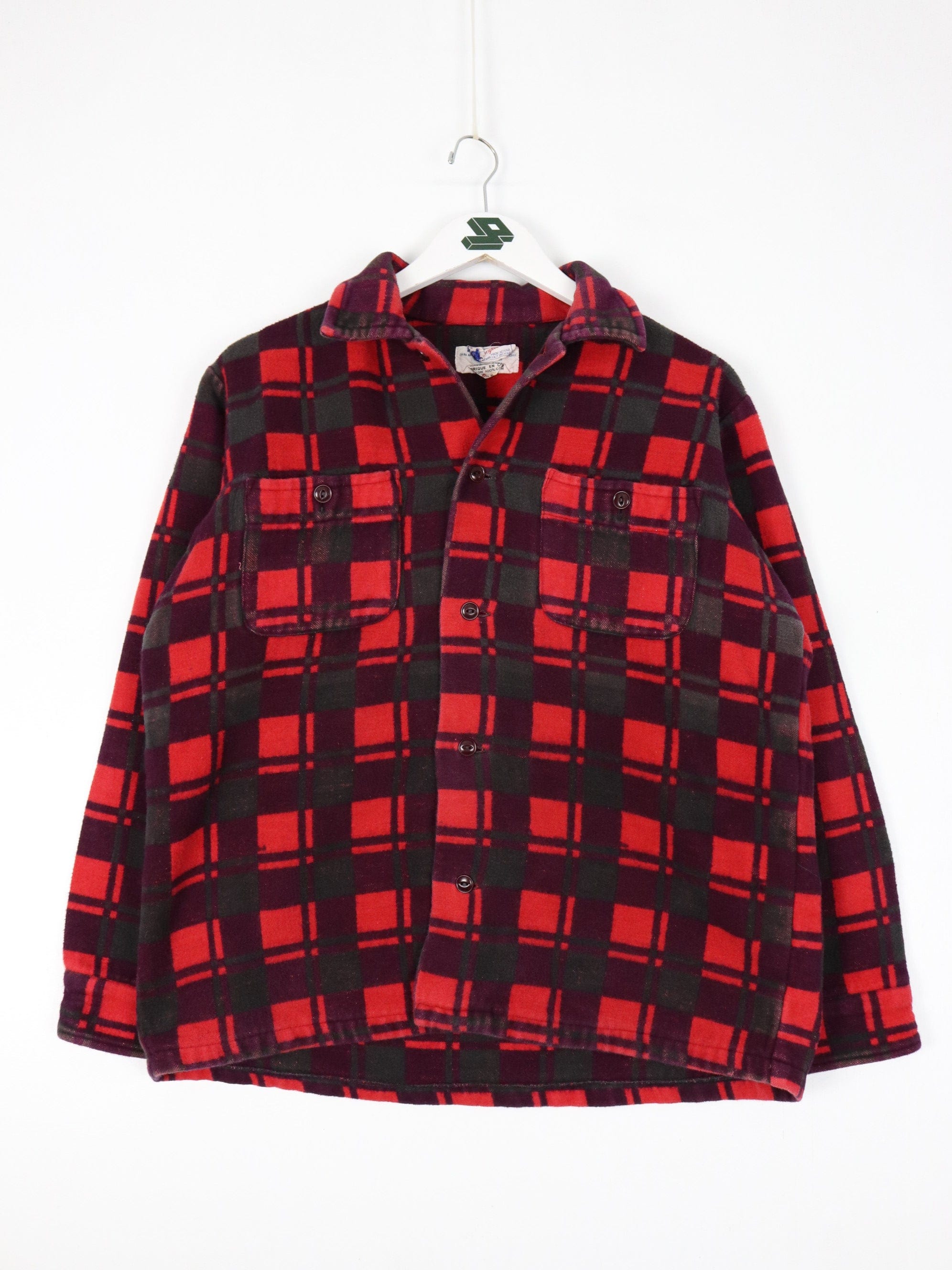 Vintage Champion Shirt Mens Medium Red Flannel Outdoors – Proper