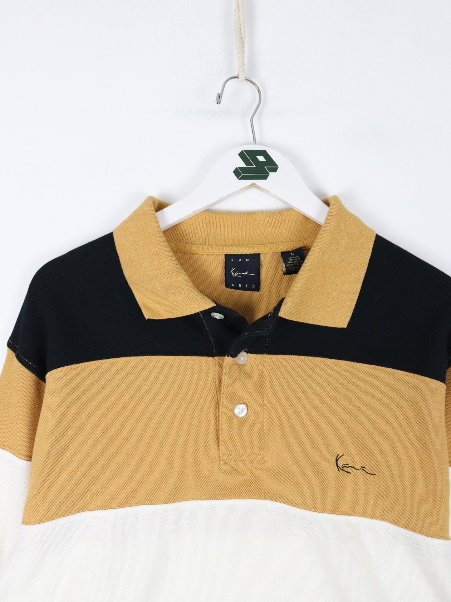 Other Button Up Shirts Vintage Karl Kani Polo Shirt Mens Large Yellow Striped Rugby  Y2K