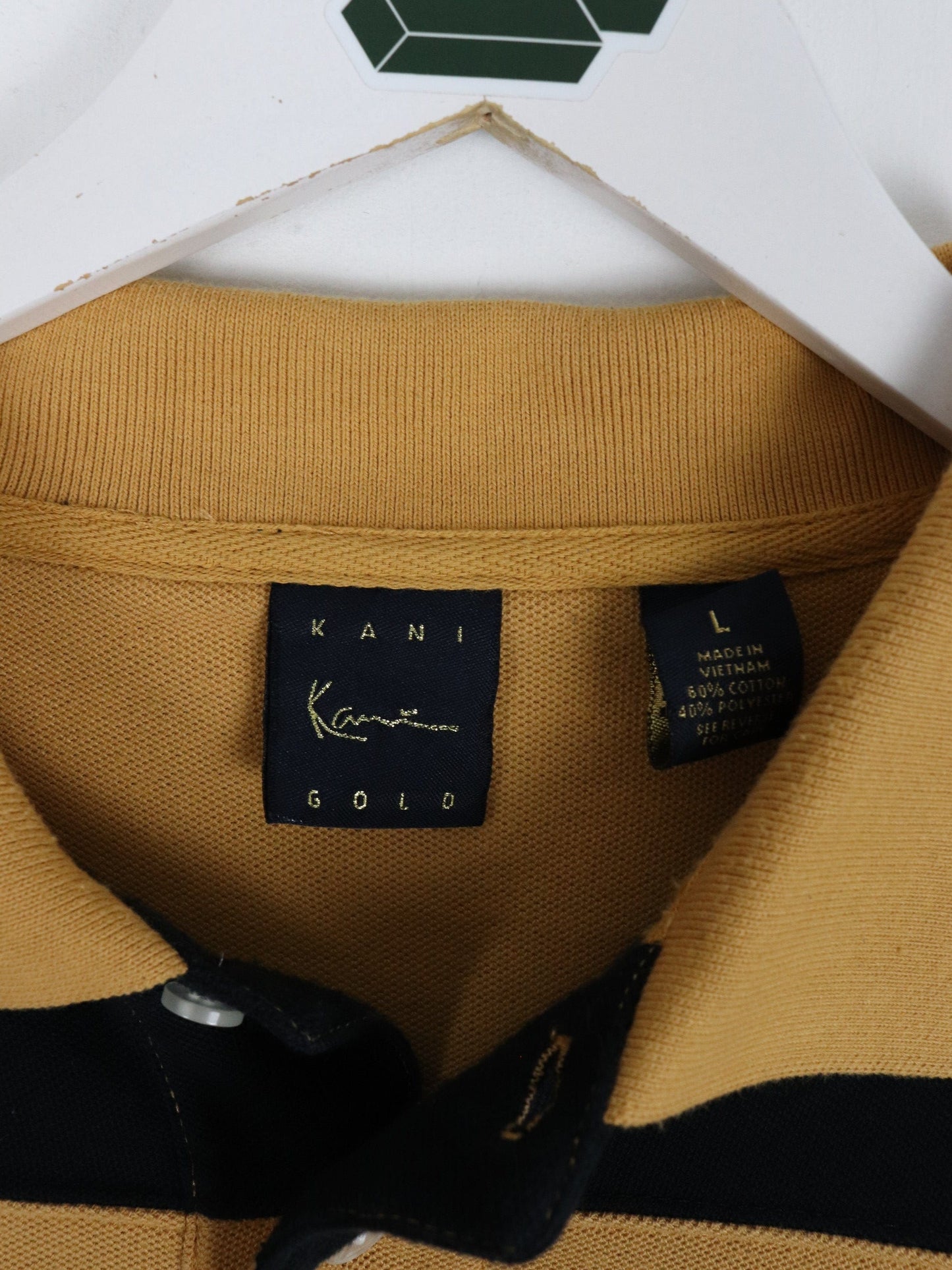 Other Button Up Shirts Vintage Karl Kani Polo Shirt Mens Large Yellow Striped Rugby  Y2K