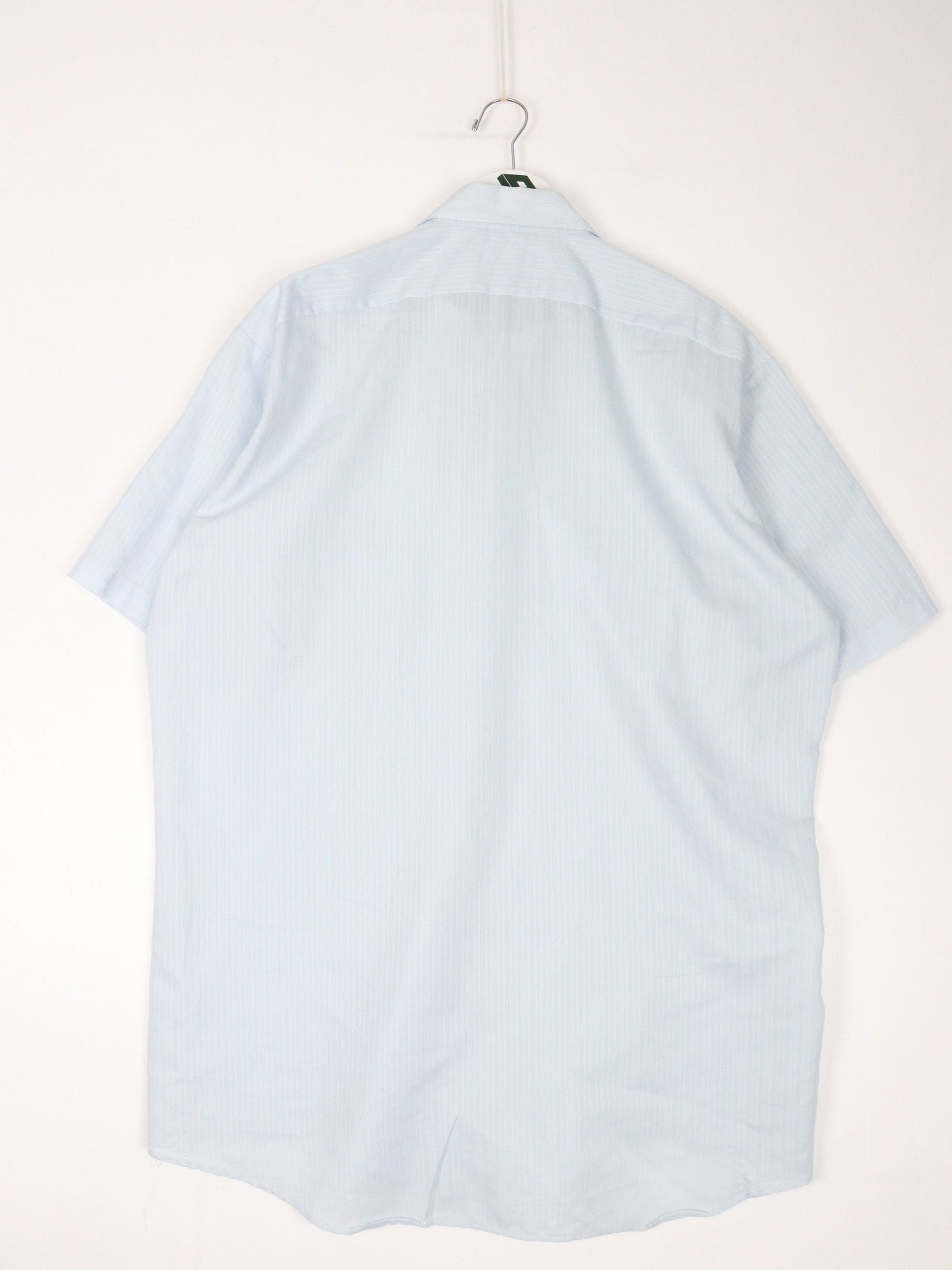 Other Button Up Shirts Vintage Manhatten Shirt Mens Tall XL 17 Blue Button Up Lightweight