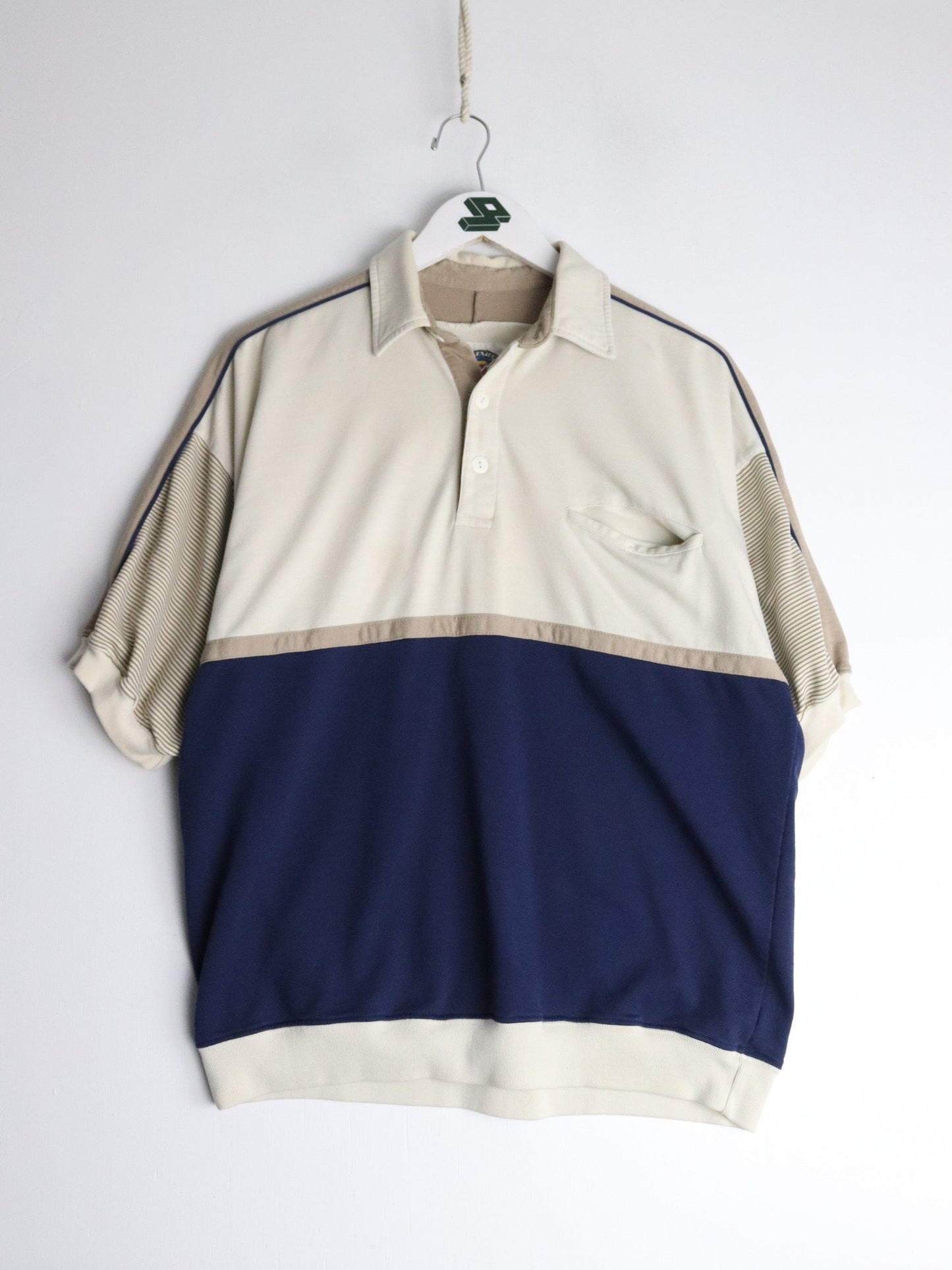 Other Button Up Shirts Vintage Static Polo Shirt Fits Mens Medium Beige