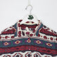 Other Button Up Shirts Vintage Tapestry Shirt Womens Medium Red Aztec Button Up Lightweight