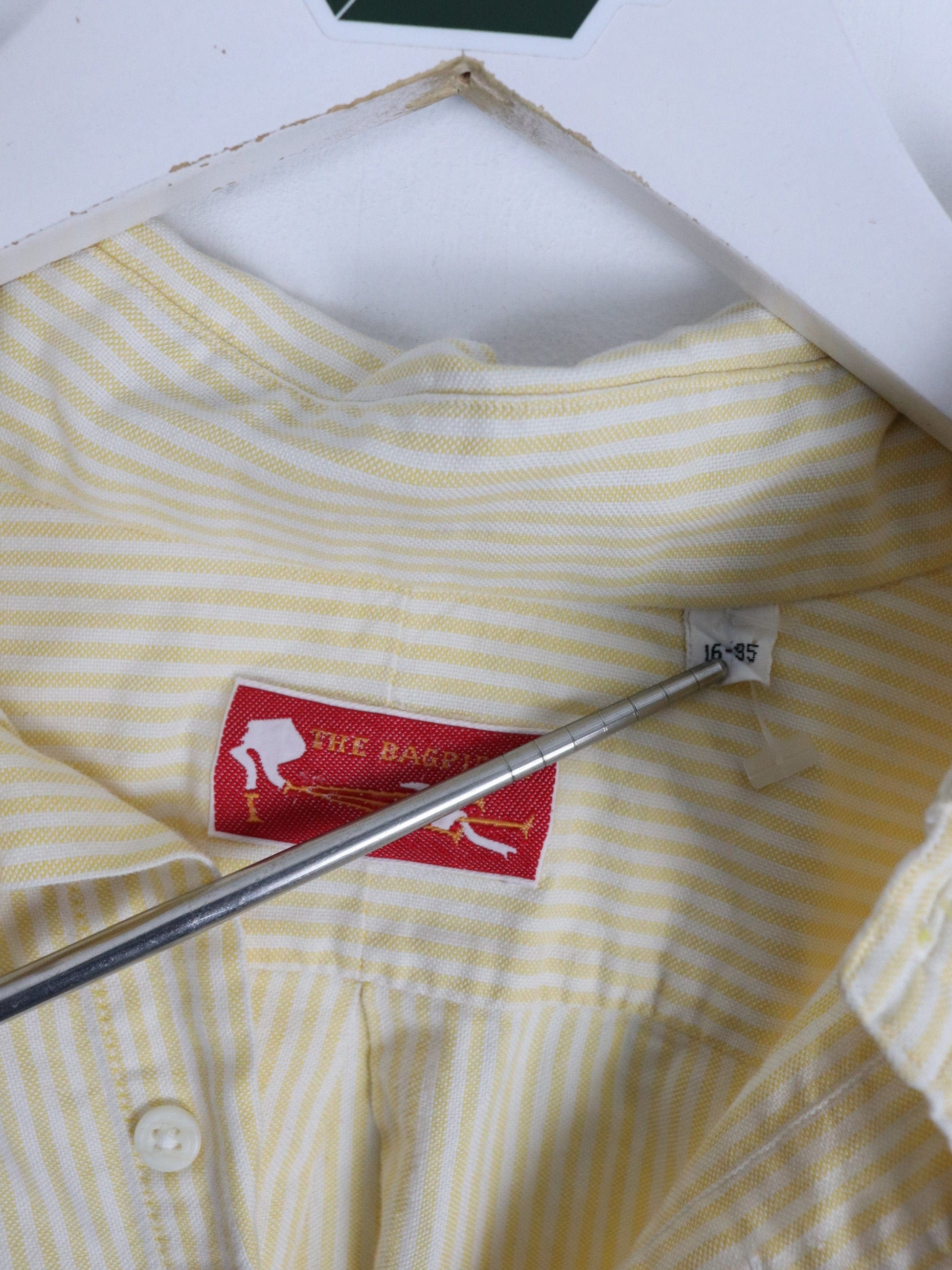 Other Button Up Shirts Vintage The Bagpiper Shirt Mens 16 Medium Yellow Striped Button Up