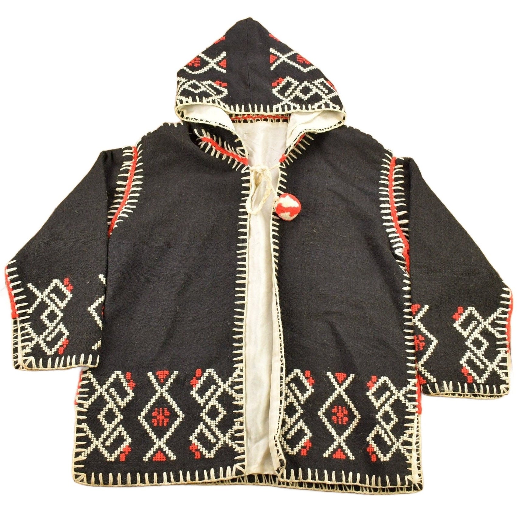 Other Clothing > Gender Neutral Adult Clothing > Hoodies & Sweatshirts > Sweatshirts Vintage 1940s Mexican Embroidered Souvenir Jacket Men's Large