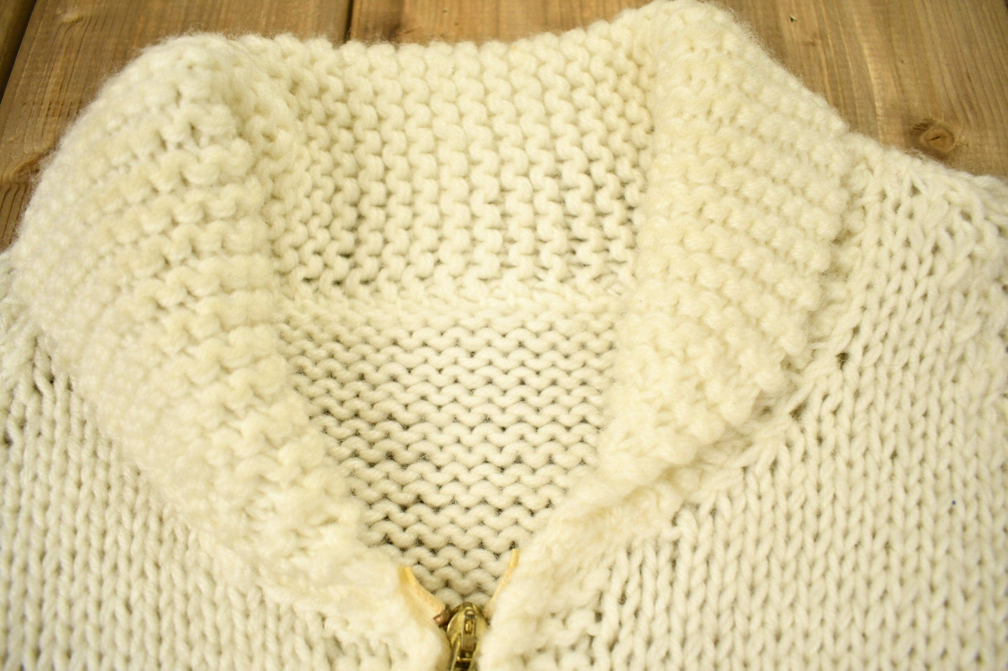 Other Clothing > Gender Neutral Adult Clothing > Hoodies & Sweatshirts > Sweatshirts Vintage 1950s Hand-Knit Deer Curling Sweater Men's L