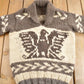 Other Clothing > Gender Neutral Adult Clothing > Hoodies & Sweatshirts > Sweatshirts Vintage 1950s Hand-Knit Eagle Theme Heavy Weight Sweater Men's M