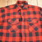 Other Clothing > Gender Neutral Adult Clothing > Hoodies & Sweatshirts > Sweatshirts Vintage 1950s Winter King Buffalo Plaid Wool Button Up Shirt Men's Large