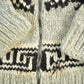 Other Clothing > Gender Neutral Adult Clothing > Hoodies & Sweatshirts > Sweatshirts Vintage 1960s 1970s Hand-Knit Eagle Theme Cowichan Sweater Men's Small