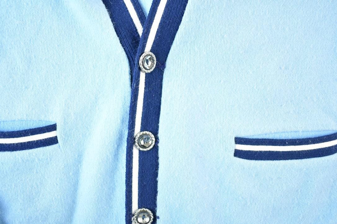 Other Clothing > Gender Neutral Adult Clothing > Hoodies & Sweatshirts > Sweatshirts Vintage 1960s Fashionknit High Bulk Orlon Knit Cardigan Sweater Mens Medium