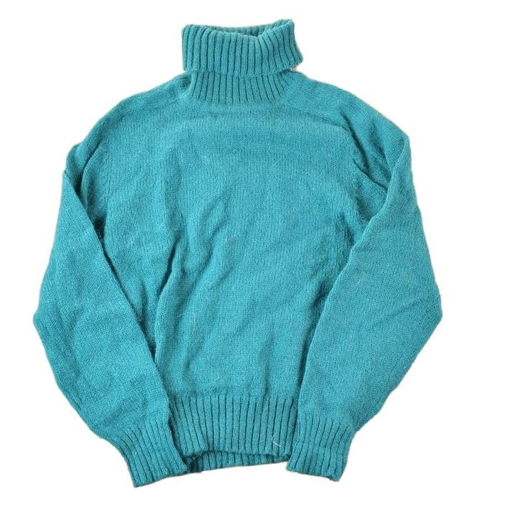 Other Clothing > Gender Neutral Adult Clothing > Hoodies & Sweatshirts > Sweatshirts Vintage 1970's SKYR Shetland Wool Knit Turtleneck Sweater Women's M