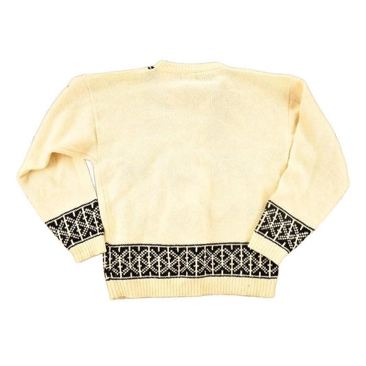 Other Clothing > Gender Neutral Adult Clothing > Hoodies & Sweatshirts > Sweatshirts Vintage 1970's Wool Knit Tribal Theme Abstract Pattern Crewneck Sweater Mens L