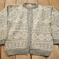 Other Clothing > Gender Neutral Adult Clothing > Hoodies & Sweatshirts > Sweatshirts Vintage 1970s 100% Wool Knit Cardigan Sweater Women's M