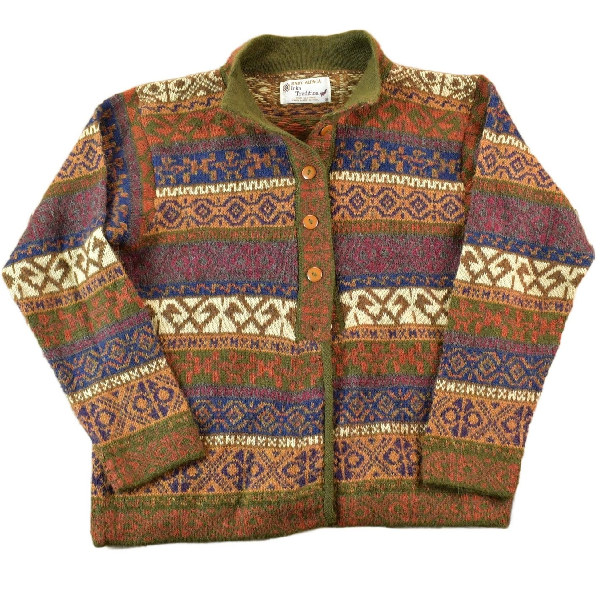 Other Clothing > Gender Neutral Adult Clothing > Hoodies & Sweatshirts > Sweatshirts Vintage 1970s Baby Alpaca 100% Wool Knit Sweater Mens M