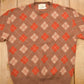 Other Clothing > Gender Neutral Adult Clothing > Hoodies & Sweatshirts > Sweatshirts Vintage 1970s Christopher Michael Argyle Knitted Crewneck Sweater Men's Small