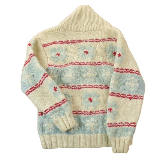 Other Clothing > Gender Neutral Adult Clothing > Hoodies & Sweatshirts > Sweatshirts Vintage 1970s Golden Keel 100% Wool Full Zip Knit Christmas Sweater Women's S