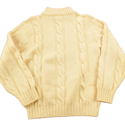 Other Clothing > Gender Neutral Adult Clothing > Hoodies & Sweatshirts > Sweatshirts Vintage 1970s Towncraft Penneys Cable Knit Mockneck Sweater