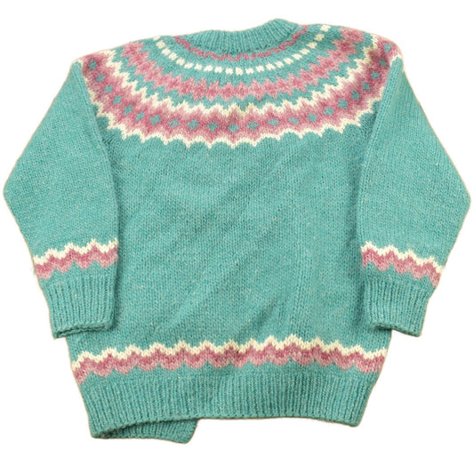 Other Clothing > Gender Neutral Adult Clothing > Hoodies & Sweatshirts > Sweatshirts Vintage 1980s 100% Wool Hand Knit Women's Sweater Men's Large