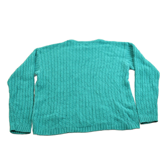 Other Clothing > Gender Neutral Adult Clothing > Hoodies & Sweatshirts > Sweatshirts Vintage 1980s Alps Womens Apparel Hand Knit Cable Knit Crewneck Sweater Women's S