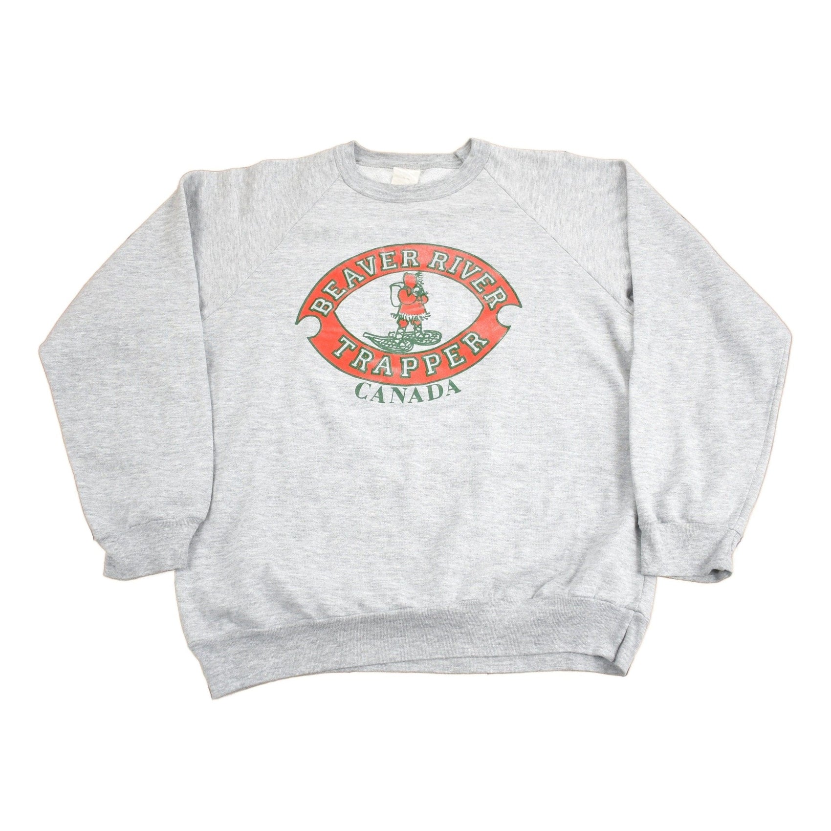 Other Clothing > Gender Neutral Adult Clothing > Hoodies & Sweatshirts > Sweatshirts Vintage 1980s Beaver River Trapper Canada Crewneck Sweatshirt Men's Medium