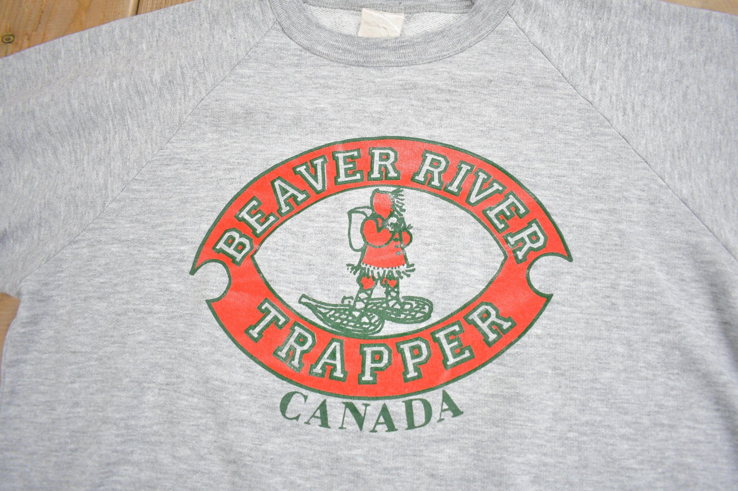 Other Clothing > Gender Neutral Adult Clothing > Hoodies & Sweatshirts > Sweatshirts Vintage 1980s Beaver River Trapper Canada Crewneck Sweatshirt Men's Medium