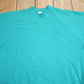 Other Clothing > Gender Neutral Adult Clothing > Hoodies & Sweatshirts > Sweatshirts Vintage 1980s Blank Turquoise Crewneck Sweatshirt Men's Large/ 80s Crewneck / Essential / Streetwear / 80s Blank / Raglan Sweater / Made In USA