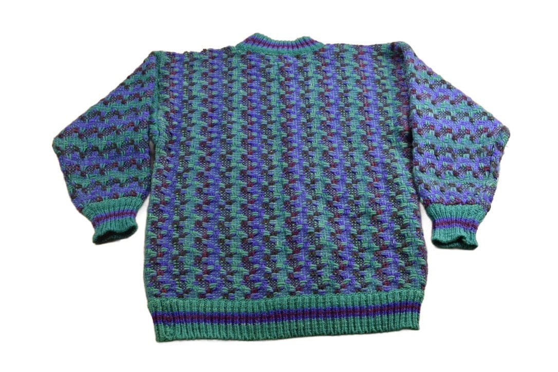Other Clothing > Gender Neutral Adult Clothing > Hoodies & Sweatshirts > Sweatshirts Vintage 1980s Charina Andean Arts 100% Wool Knit Sweater Men's Large