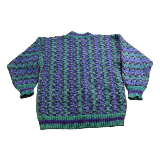 Other Clothing > Gender Neutral Adult Clothing > Hoodies & Sweatshirts > Sweatshirts Vintage 1980s Charina Andean Arts 100% Wool Knit Sweater Men's Large
