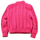 Other Clothing > Gender Neutral Adult Clothing > Hoodies & Sweatshirts > Sweatshirts Vintage 1980s Chill Chasers 3D Pink Cable Knit Sweater